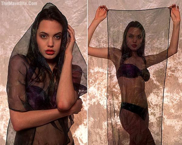 Angelina Jolie, 16-year-old swimsuit model photos